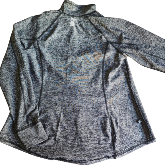 Pre-loved Plus-size Torrid Active Long Sleeve Dark Grey White Pattern Top. 1X - Picture 7 of 11